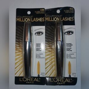 2 L'Oreal Voluminous Million Lashes Mascara - Blackest Black
